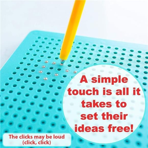 FUN Magnetic Drawing Board for Kids & Toddlers with Beads and Magnet Stylus Pen - Picture 3 of 6